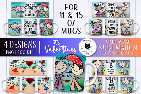 Download Cute Valentines Day Mug Wraps | Love PNG - Cute valentines day Collection