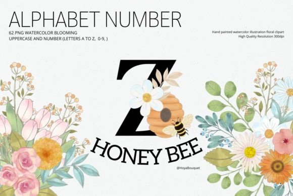 Download Honey Bee Alphabet Number - Premium Resources