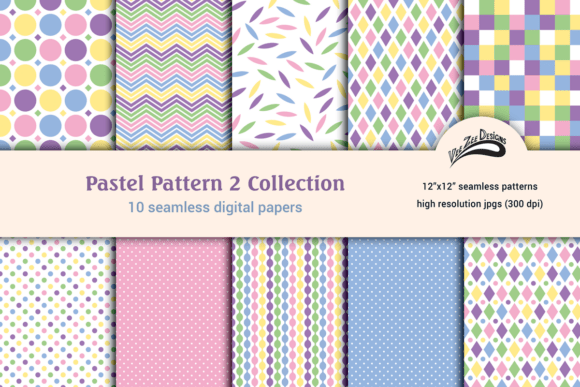 Download Pastel Digital Paper Pattern Bundle Pack - Premium Resources